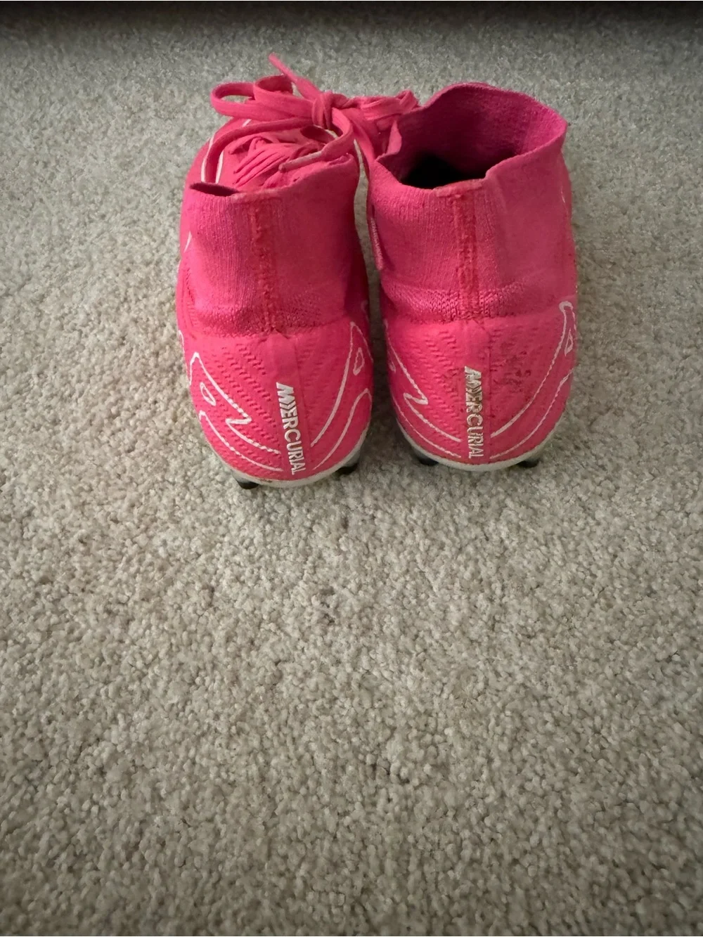 Nike Women's Bright Pink High-Top Soccer Cleats